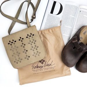 PATRICIA NASH . Leather Crossbody with Diamond Laser Cut